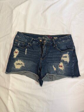 Faded Glory Distressed Blue Denim Cutoff Shorts